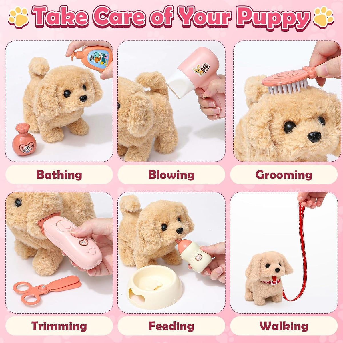 Golray Juguetes para perros para niños, perro electrónico con coche...