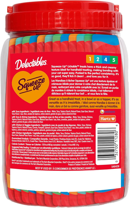 Delectables Squeeze Up - Paquete variado de puré cremoso exprimible...