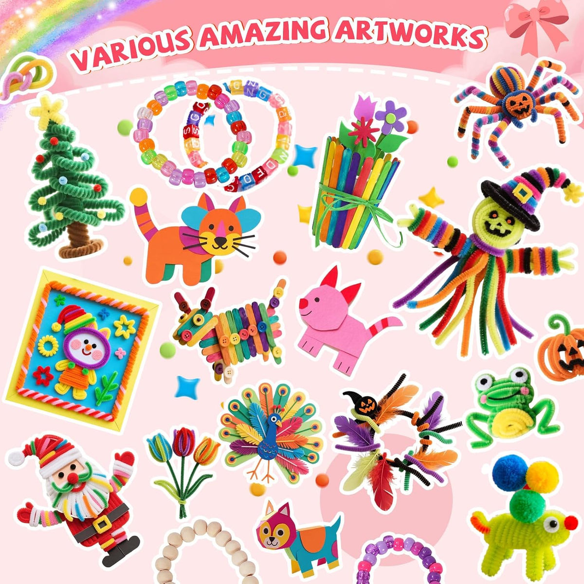 VERYHDSN Suministros de Artes y Manualidades para Niños - Kit de Ar...