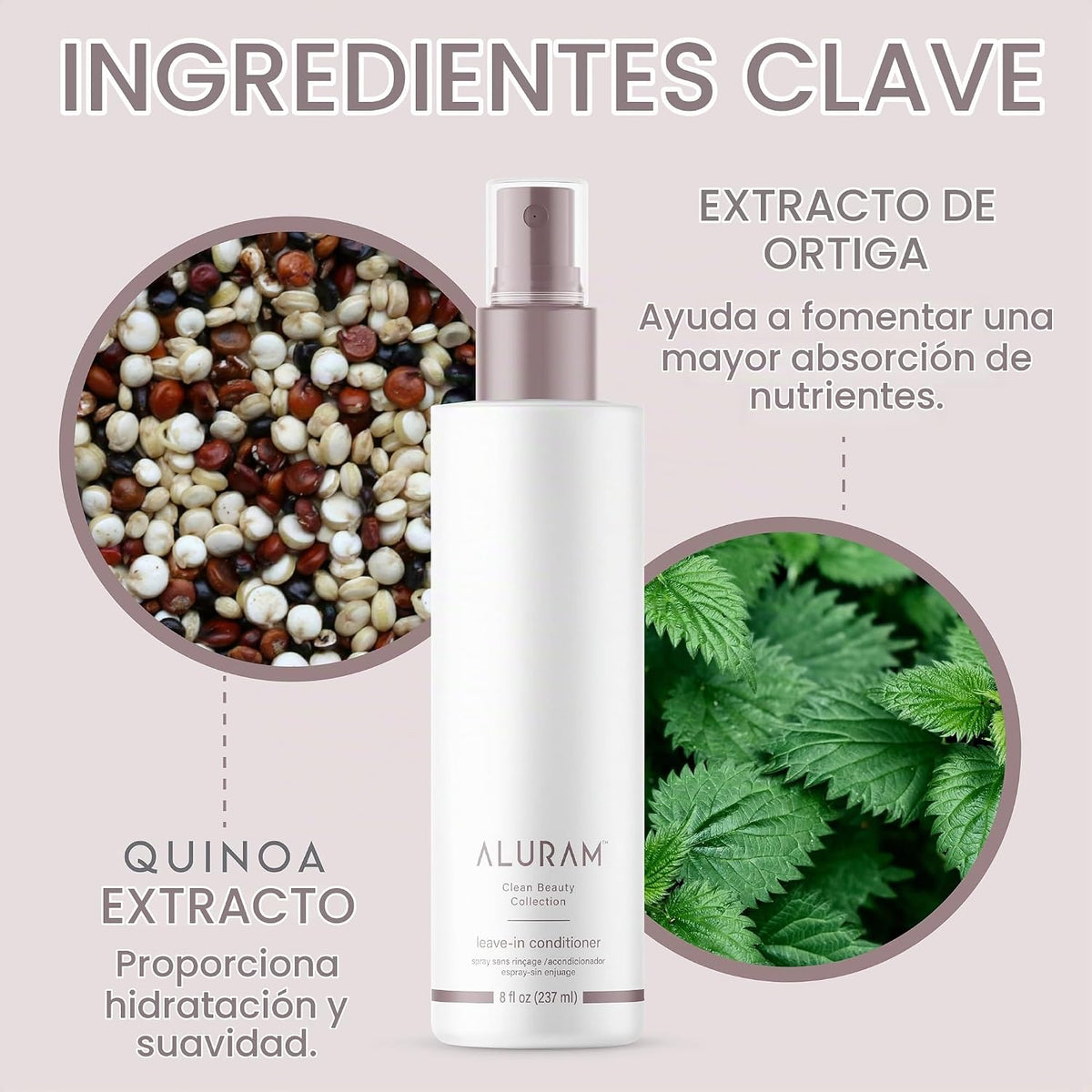 ALURAM Acondicionador sin enjuague de agua de coco para cabello san...