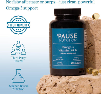 The 'Pause Life Omega 3, vitamina D y K2, suplemento sin gluten...