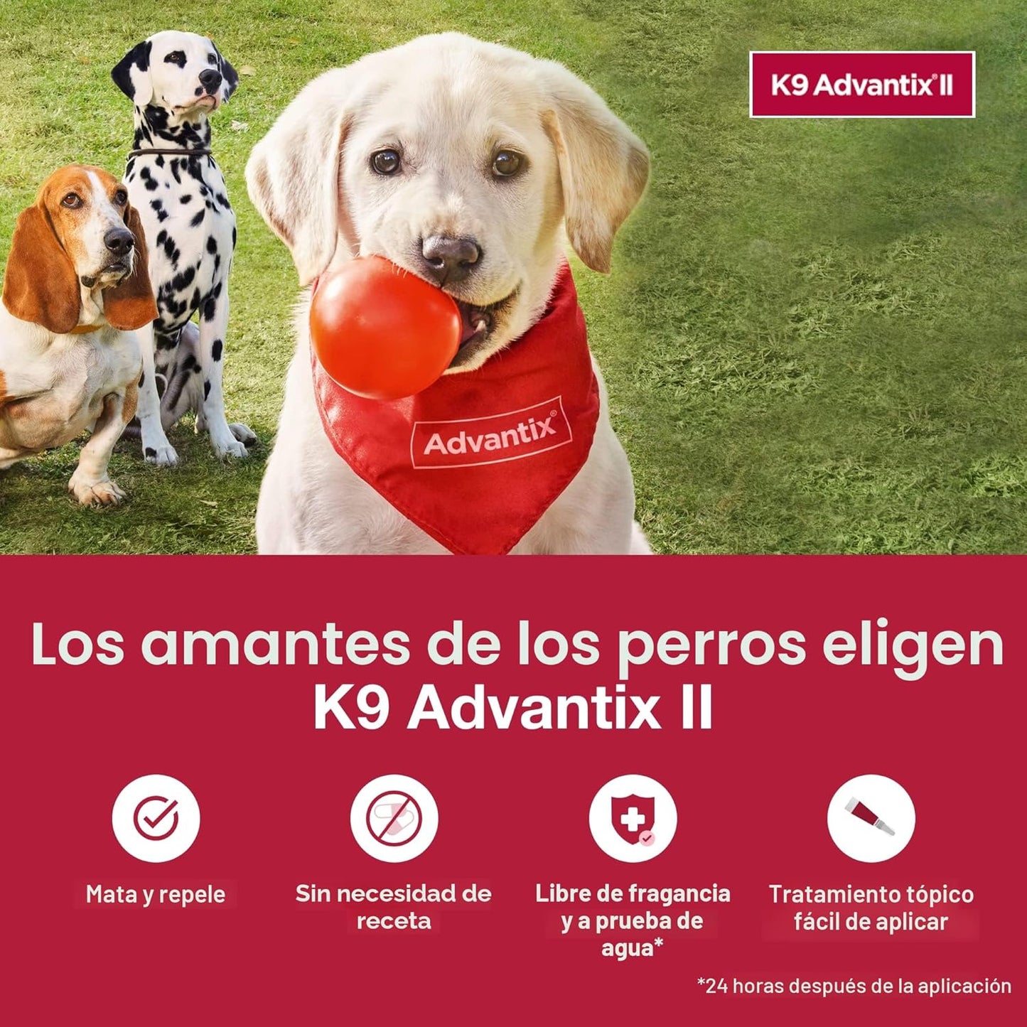 K9 Advantix II Tratamiento y prevención de pulgas, garrapatas y mos...