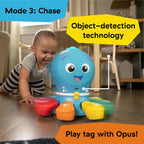 Baby Einstein Exploradores Oceánicos Go Opus Go juguete de aprendizaje de actividad de gateo y persecución 4 en 1, música y luces, para niños de 3 meses a 5 años