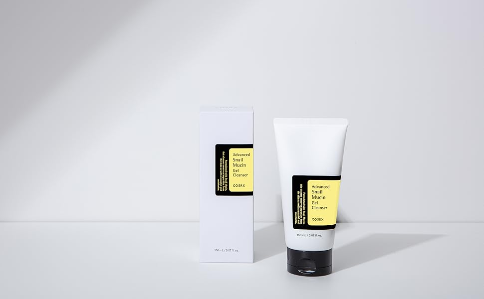 COSRX Advanced Snail Mucin Gel Cleanser, 5.07 fl oz / 5.1 fl oz, rico gel de limpieza profunda diaria para piel seca y sensible, cuidado de la piel coreano, no probado en animales, sin parabenos