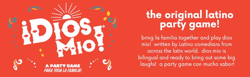 Dios Mio! Juego de fiesta latina - 275 cartas en inglés y español para latinos, mayores de 17 años y 2+ jugadores | 275 cartas en inglés para latinos, mayores de 17 años y 2+ jugadores