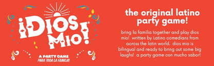 Dios Mio! Juego de fiesta latina - 275 cartas en inglés y español para latinos, mayores de 17 años y 2+ jugadores | 275 cartas en inglés para latinos, mayores de 17 años y 2+ jugadores