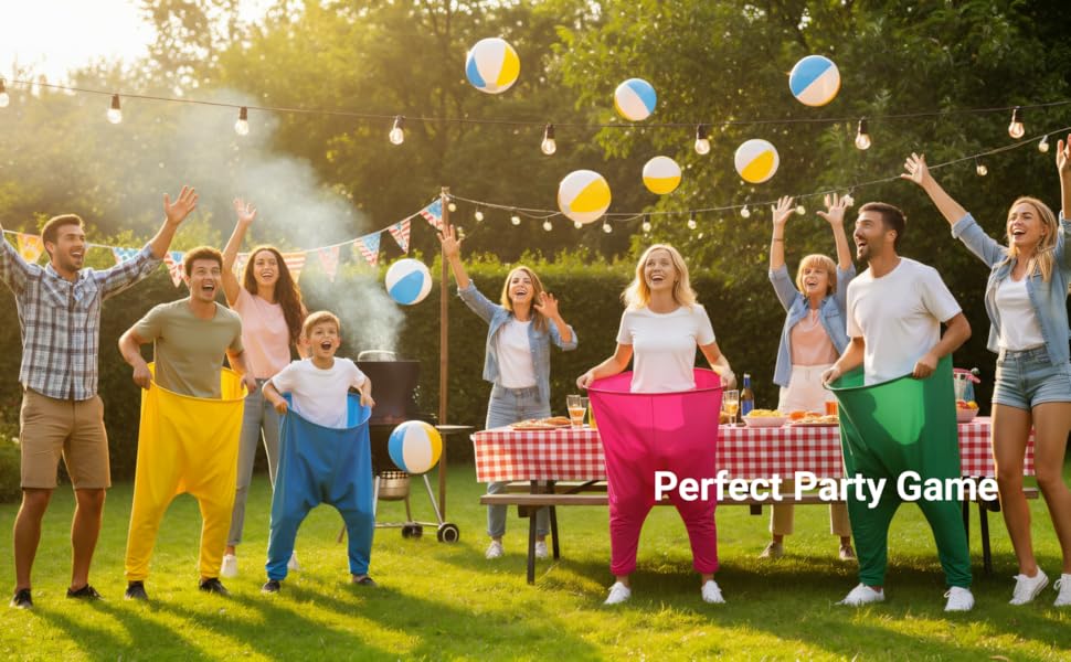 Juego de 22 piezas de pantalones de abuela para patio, juegos de Pascua, divertido juego de lanzamiento para adultos, incluye 2 bragas gigantes, 18 bolas inflables y 2 bombas, perfecto para formar