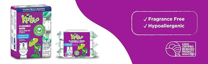 Kandoo - Toallitas desechables para bebés y niños, sin perfume para pieles sensibles, paños de limpieza húmedos hipoalergénicos para entrenamiento de orinal, 250 unidades, paquete de 5