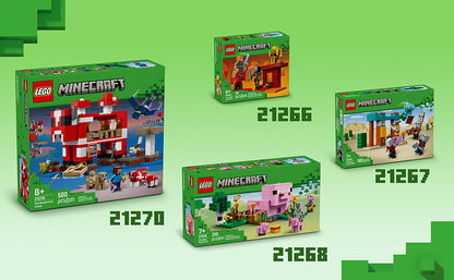 LEGO Minecraft La Expedición Minera del Armadillo - Figuras de Juguete y Set de Juego - Juguete de Construcción de Minecraft para Niños, Niños y Niñas, Mayores de 8 años - con Figuras de Juegos para