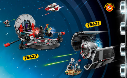 LEGO Star Wars SMART Play: Luke's Red Five X-Wing - Juguete interactivo de construcción todo en uno - Reacciona a cómo te mueves y juegas con un ladrillo inteligente - Regalo para niños, niñas, niños