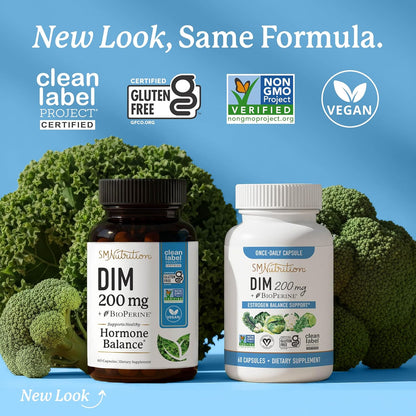 Suplemento DIM de 200 mg (120 unidades) | Equilibrio de estrógeno p...