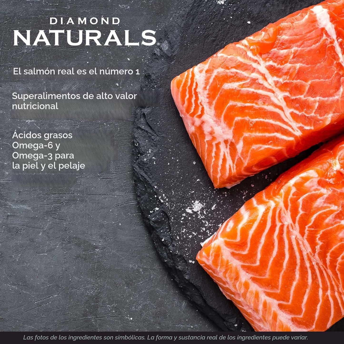 Diamond Skin &amp; Coat Receta de Carne Real con Salmón Silvestre E...