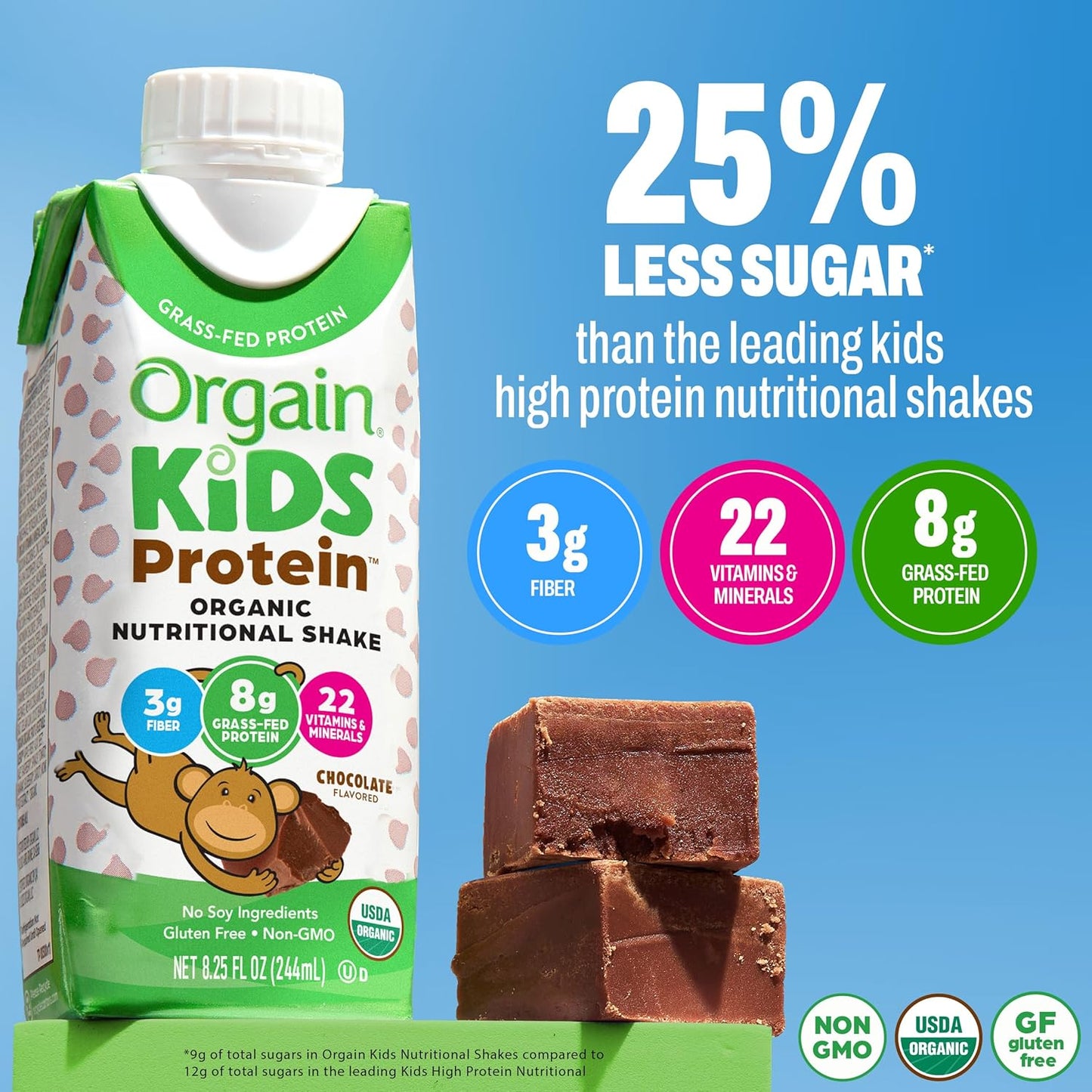 Orgain Organic Kids - Batido nutricional de proteínas para niños, c...