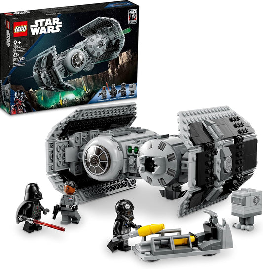 LEGO Star Wars TIE Bomber Kit de Construcción de Modelo, Caza Estelar de Juguete de Star Wars con Figura de Droide Gonk, Minifigura de Darth Vader y Sable de Luz, Regalo Coleccionable de Star Wars