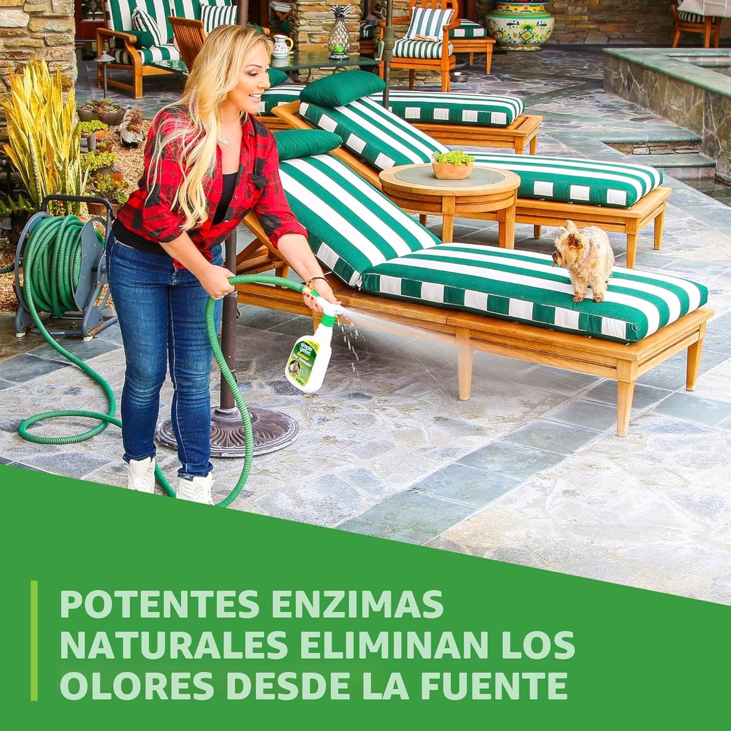 Simple Green Eliminador de olores al aire libre para mascotas, perr...