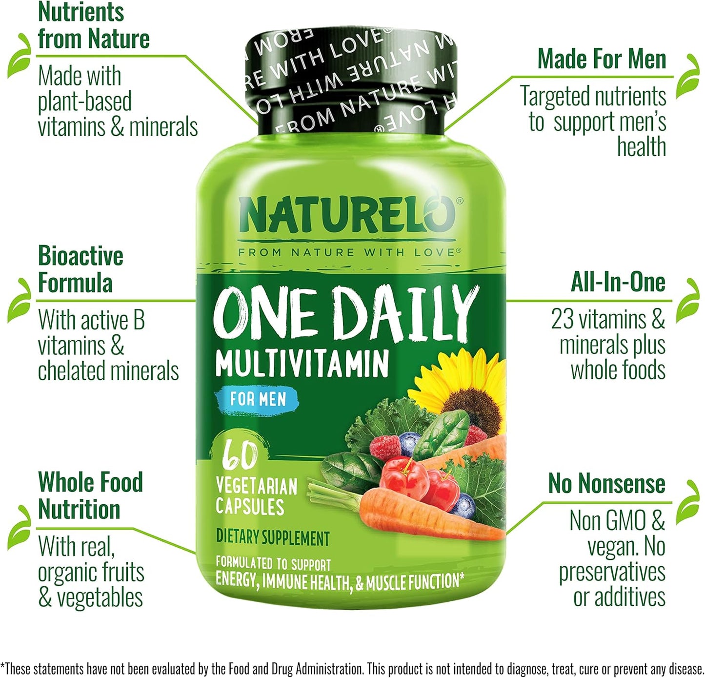 NATURELO - Multivitamínico diario para los hombres