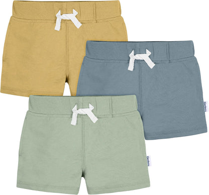 Gerber Paquete de 3 pantalones cortos de punto para bebé niño
