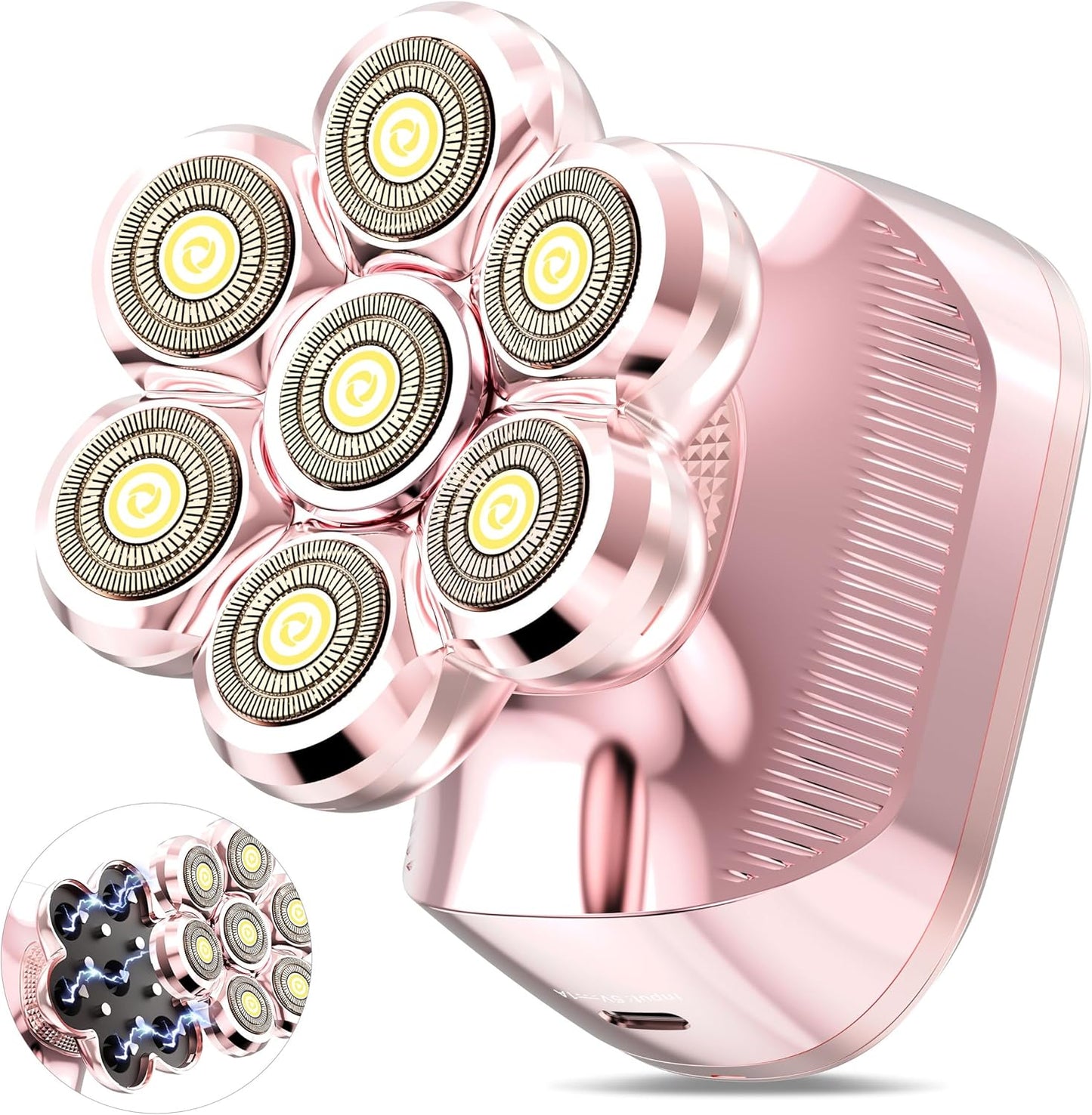 HEBECA Afeitadora eléctrica 7D para mujer, maquinilla de afeitar el...