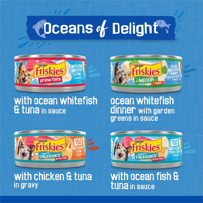 Friskies Purina - Paquete variado de alimentos húmedos para gatos,...