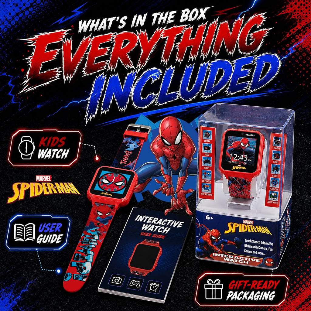 Reloj inteligente Marvel Spider-Man para niños: características div...