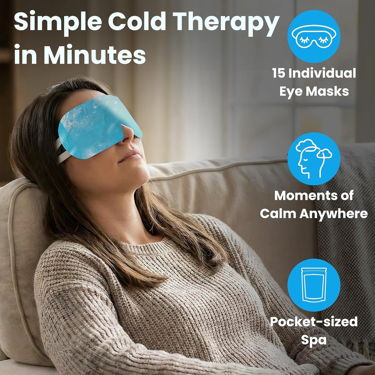 Lure Essentials CHILL - Máscara de ojos auto refrescante para debaj...