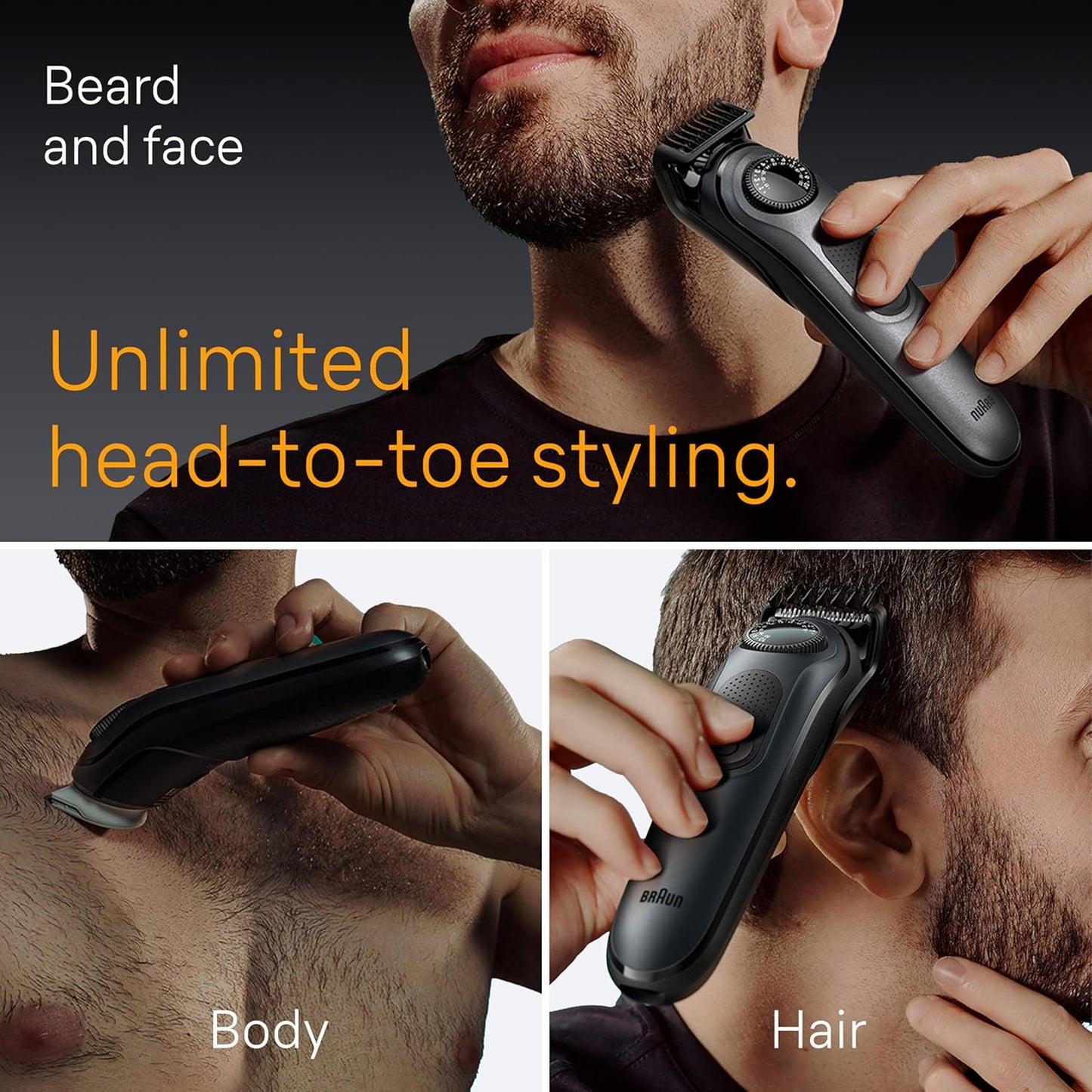 Braun Kit de afeitado todo en uno para hombre Serie 5 5490, 9 en 1 para barba, cara, nariz, orejas, cortadora de pelo, peluquero corporal y cuidado masculino, regalos de vacaciones para hombres