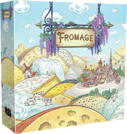 Juego de mesa Fromage – Juego de estrategia de elaboración de queso francés, colocación de trabajadores, juego de gestión de recursos para adolescentes y adultos, a partir de 14 años, 1-4 jugadores, 30 minutos de tiempo de juego, fabricado por R2i Games