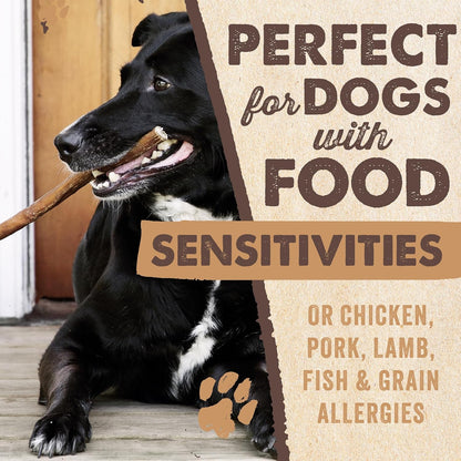 Mighty Paw Naturals Palitos de buey para perros - Masticables de ca...