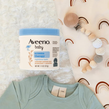 Aveeno Baby Bálsamo nocturno para terapia de eccema con avena coloi...