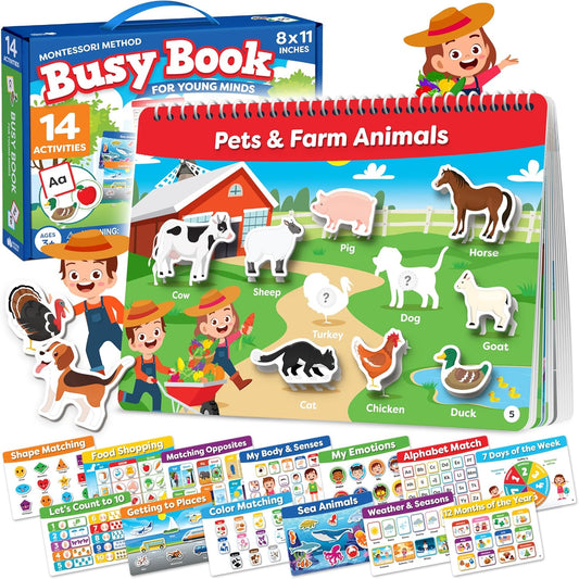Montessori - Libro de actividades preescolares para niños de 3 años...