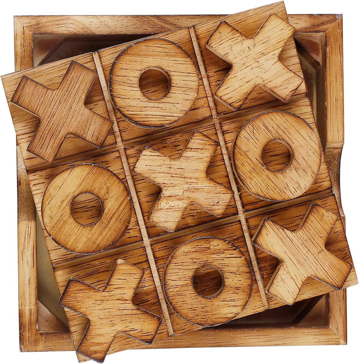 Glintoper Juego de mesas de bloques de torre Tic Tac Toe &amp; Tumb...