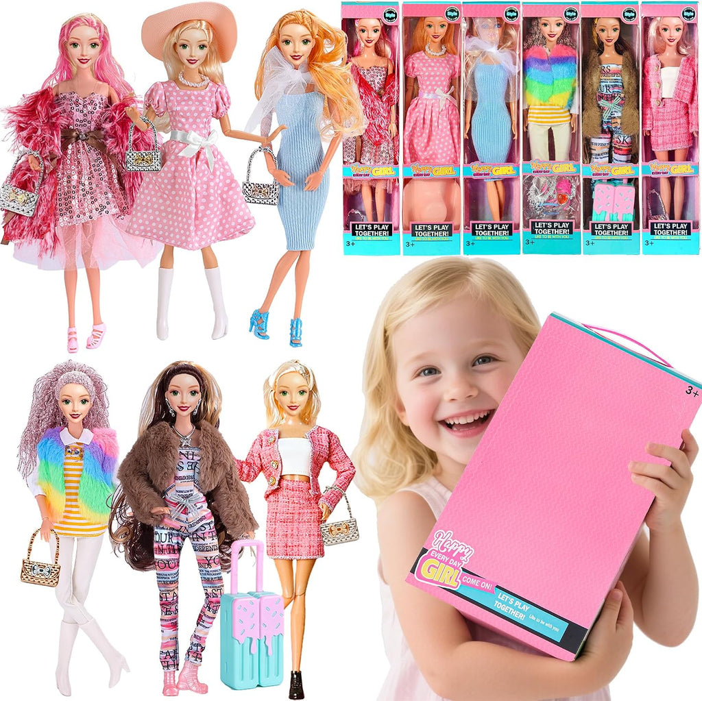 iBayda Paquete de 6 Muñecas Princesas de Juguete Americanas de Moda...