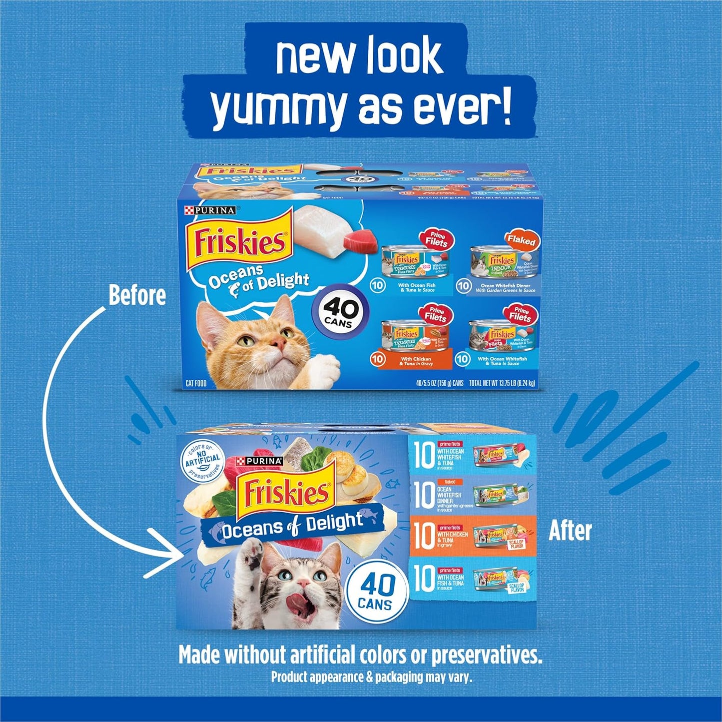Friskies Purina - Paquete variado de alimentos húmedos para gatos,...