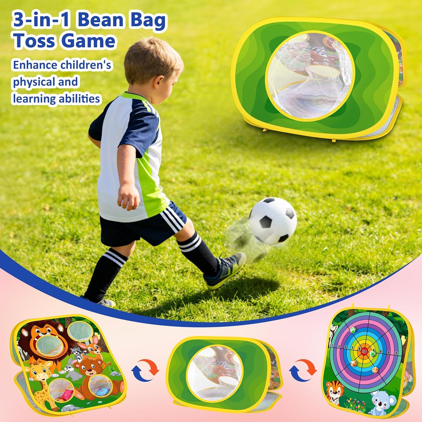 Juego de lanzamiento de bolsas de frijoles de animales, juego de la...