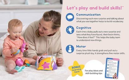 Caja de Aprendizaje Sorpresa Oficial de Ms. Rachel, Juguetes Educativos con Animales de Peluche, Juguetes Sensoriales y Actividades para Bebés, Juguetes para Niños y Niñas de 0-2+