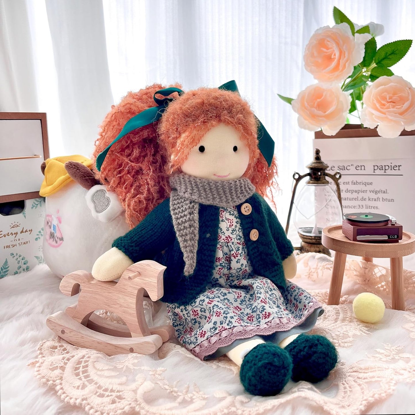BlissfulPixie Muñeca Waldorf hecha a mano- Diana 12", Muñeca de...