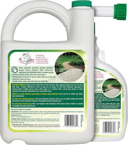 Simple Green Eliminador de olores al aire libre para mascotas, perr...