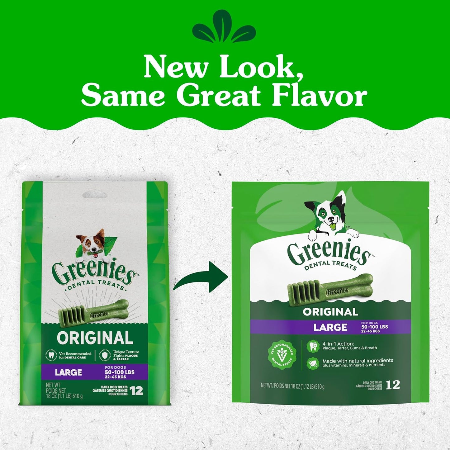 GREENIES - Golosinas dentales naturales grandes y originales para p...