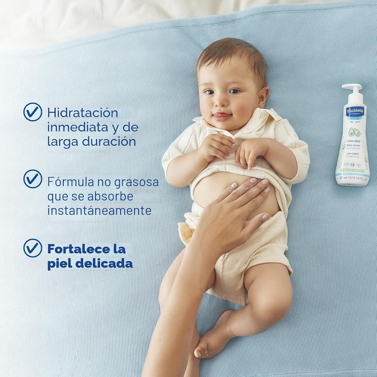 Loción corporal Mustela Hydra para bebé \u2013 Loción hidratante de...