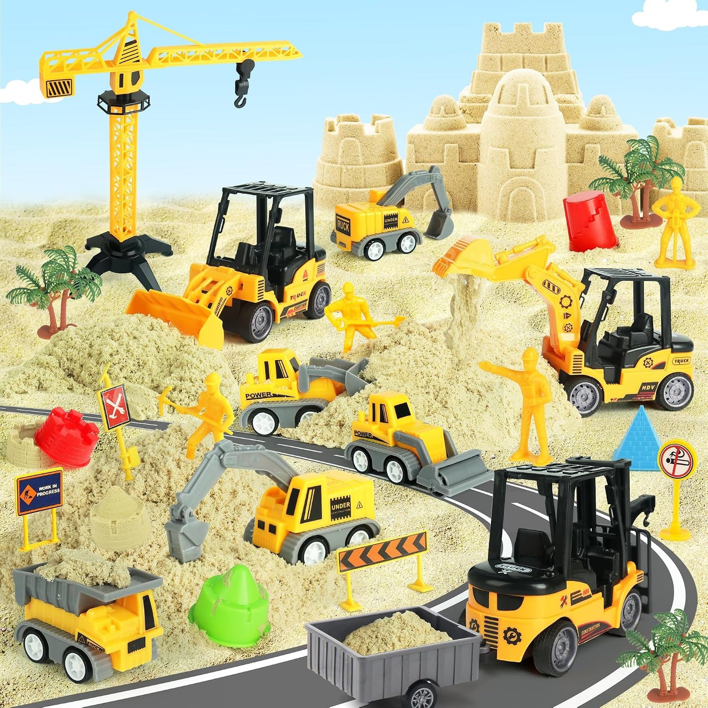Kit de construcción de arena - Kit de arte de arena de juego de 37...