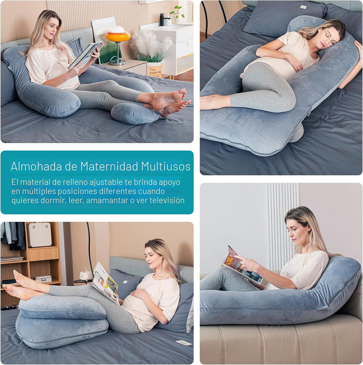 Cute Castle Almohadas de embarazo, almohada de maternidad suave en...