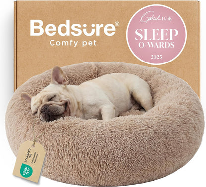 Bedsure - Cama relajante para perro mediano, lavable, tipo dona, ca...