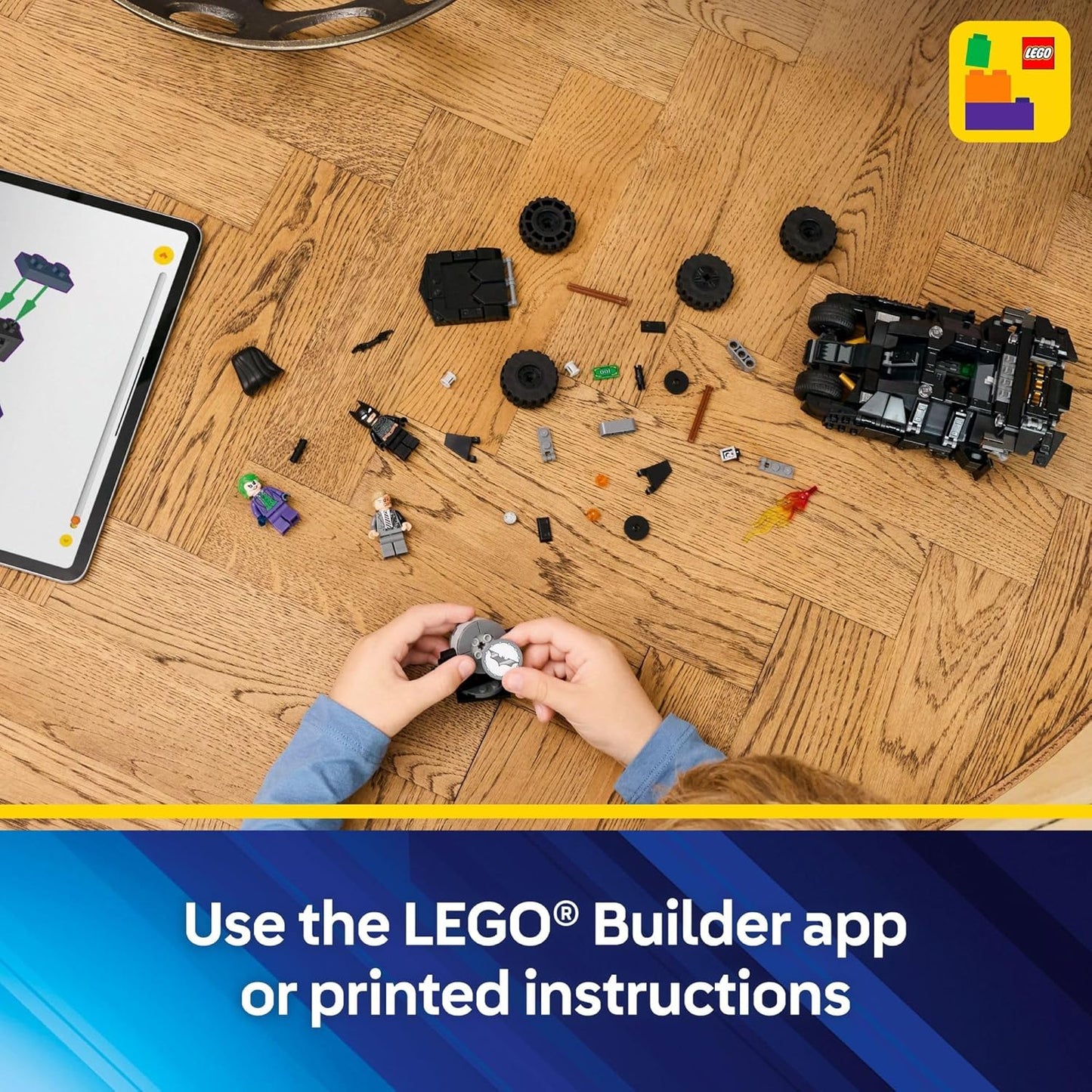 LEGO DC Batman Tumbler vs. Dos Caras y El Guasón Set de Construcción de Juguetes - Vehículo de Superhéroe Batmóvil de El Caballero de la Noche para Niños, Niños y Niñas, Edades 8+ - Idea de Regalo