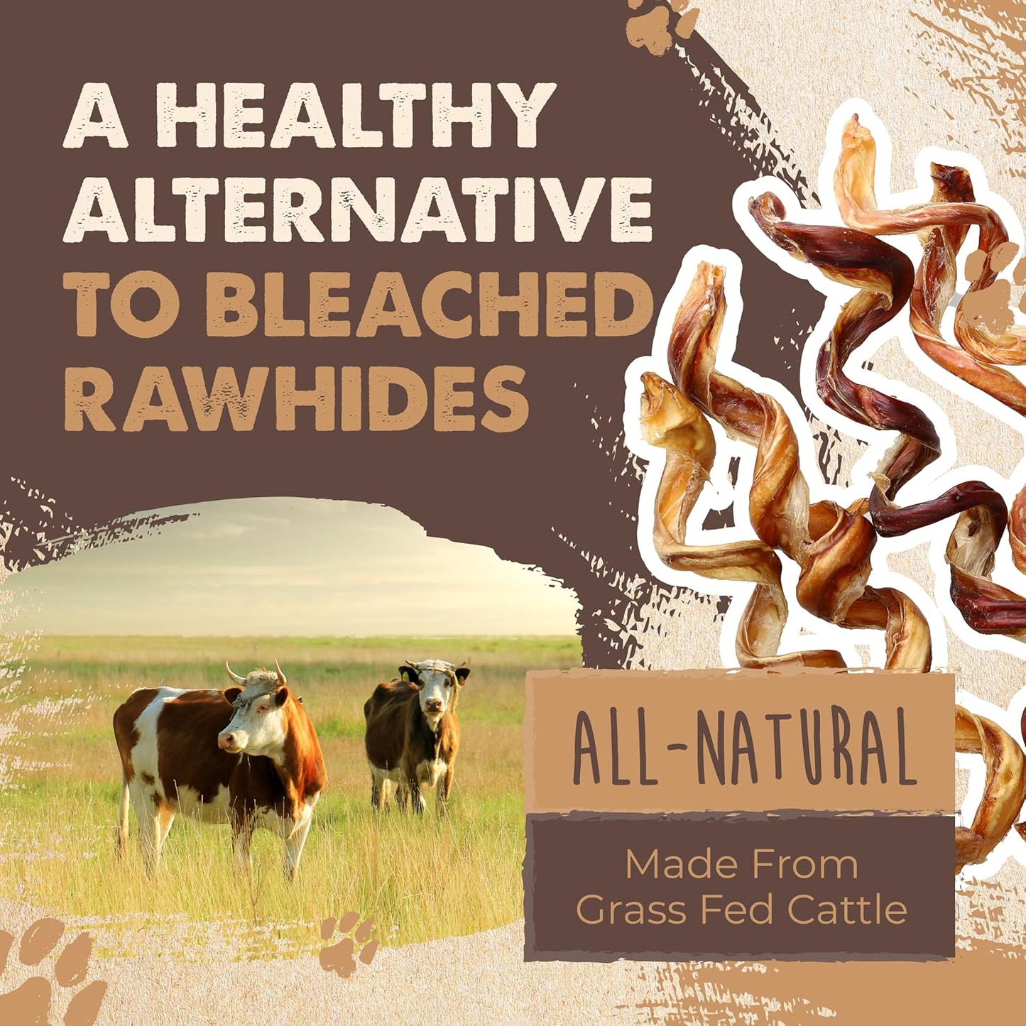Mighty Paw Naturals - Palitos masticables rizados para perros \u201...