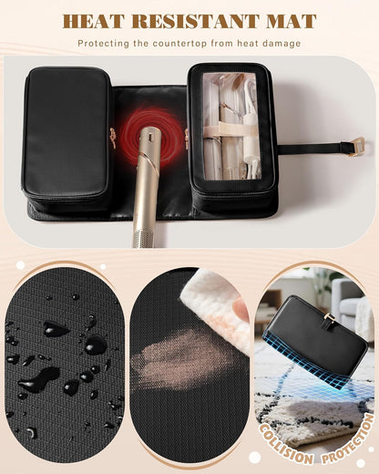 Marscamd Bolsa de viaje para herramientas para el cabello con alfom...