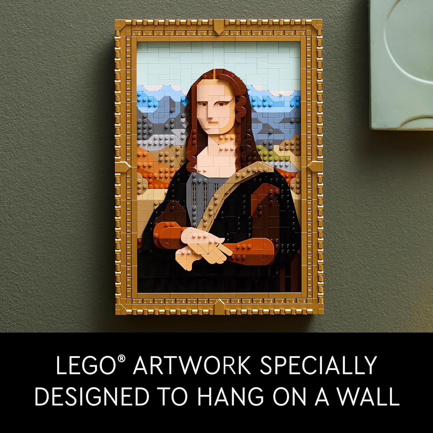 Set de Construcción de Arte LEGO Mona Lisa - Exhibición de Pared de Leonardo da Vinci, Edades 18+ - Manualidades DIY para Hombres, Mujeres - Ideal para Amantes de Rompecabezas y Arte - Idea de Regalo