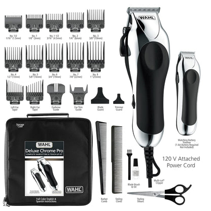 Wahl Máquina cortadora de cabello de lujo, cromada, profesional, in...