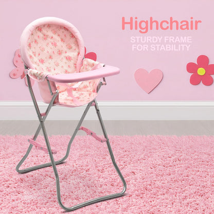 Juego de cochecito para muñeca bebé y asiento para guardería, juego...