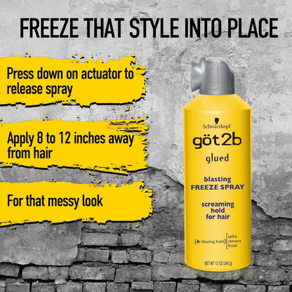 Got2B Glued Blasting Freeze Hairspray, 12 onzas (354 ml), Paquete de 2