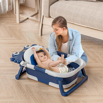 Bañera Plegable para Bebés para Recién Nacidos a Niños Pequeños con...